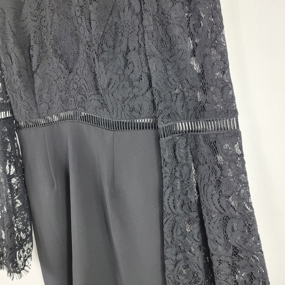 Bardot Faedra Lace Long Sleeve Bell Flare Sleeve Midi Sheath Dress - Picture 6 of 12